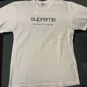 Supreme Shop White T-shirt Size Medium